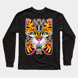 Butterfly tiger face Long Sleeve T-Shirt